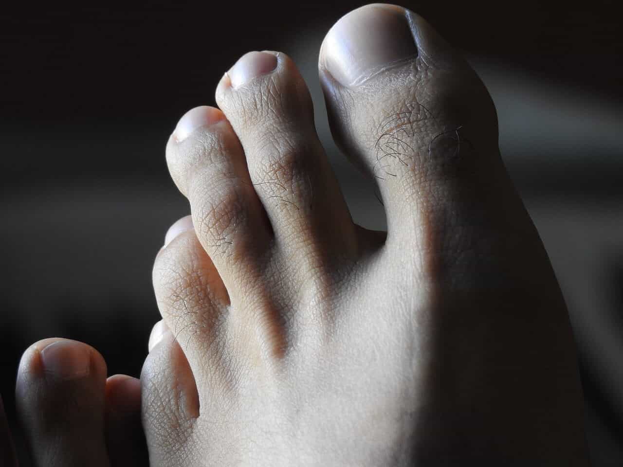 close up of a man's foot